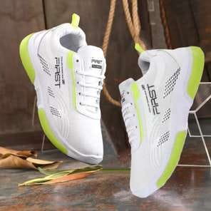 Men'S 2025 Spring High-Top Sneakers - White & Red Casual Fashion Sneakers with Lace-Up Closure, All-Season Outdoor Running Shoes