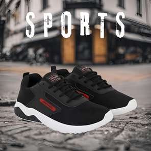 Men'S 2025 Spring High-Top Sneakers - White & Red Casual Fashion Sneakers with Lace-Up Closure, All-Season Outdoor Running Shoes