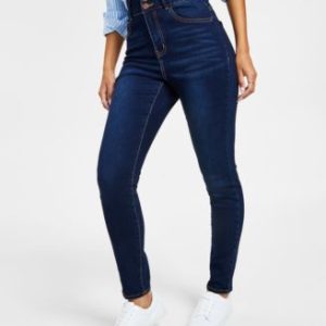 Curvy Double Button High Rise Skinny Jeans