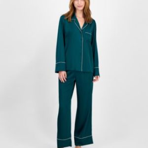 I.N.C International Concepts Women's Satin Pajama Set with Diamante Trim
