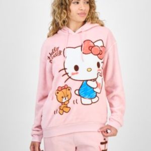 Juniors' Hello Kitty Plush Fleece Graphic Hoodie