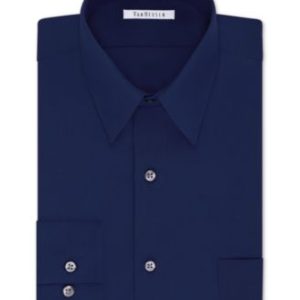 Men's Bigger Fit Wrinkle Free Poplin Solid Dress Shirt