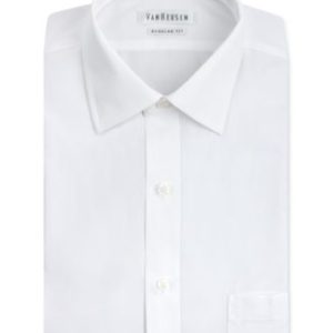 Men's Classic-Fit White Poplin Dress Shirt