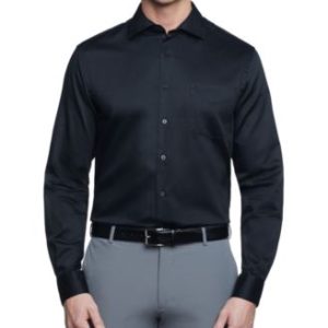 Men's Classic/Regular Fit Stretch Wrinkle Free Sateen Dress Shirt