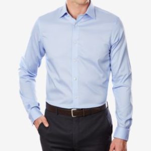 Men's Comfort Stretch Dress Shirt, Regular & Slim Fit