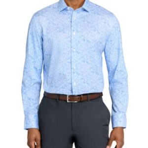 Men's Floral Print Hybrid Slim Fit Easy Care Long Sleeve Shirt