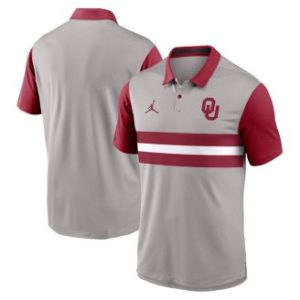 Men's Gray/Crimson Oklahoma Sooners Vapor Performance Polo Shirt