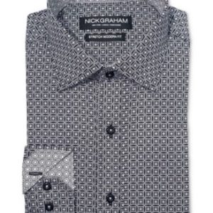 Men's Modern-Fit Floral Mosaic Dress Shirt