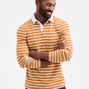 Men's Pencil Stripe Rugby Shirt, Mivy's Exclusive