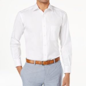 Men's Regular Fit Pinpoint Dress Shirt, Created for Mivy's