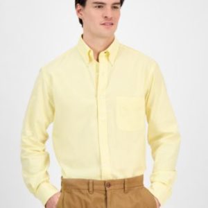 Men's Regular Fit Pinpoint Dress Shirt, Created for Mivy's