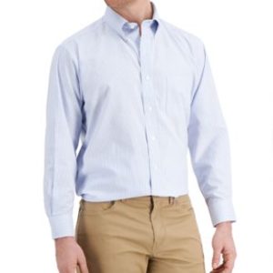 Men's Regular Fit University Stripe Dress Shirt, Created for Mivy's