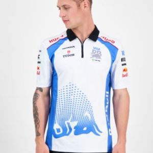 Men's Short Sleeve Sponsor Logos Graphic Polo Shirt