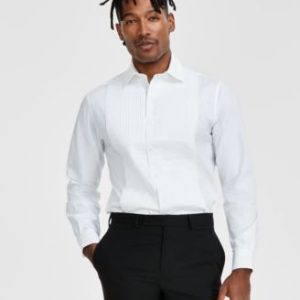 Men's Slim-Fit Solid Tuxedo Shirt, Created for Mivy's