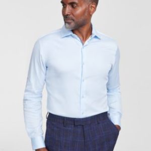 Men's Spread-Collar Sateen Dress Shirt, Created for Mivy's