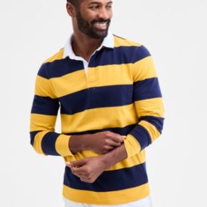 Men's Wide Stripe Rugby Shirt, Mivy's Exclusive