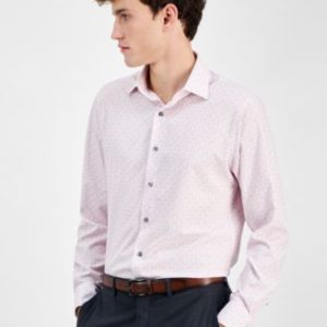 Men's Yvan Round-Print Dress Shirt, Exclusively at Mivy's