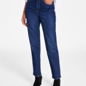 Petite Amanda High Rise Straight-Leg Jeans, Petite & Petite Short