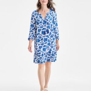 Petite Floral-Print Shift Dress, Exclusively at Mivy's