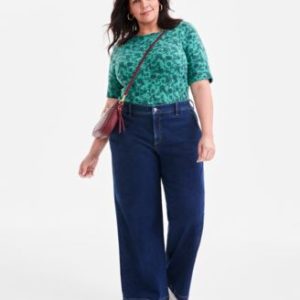 Plus Size High Rise Wide-Leg Jeans, Mivy's Exclusive