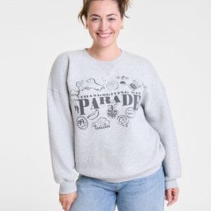 Thanksgiving Day Parade 2025 Men's and Women's Light Heather Grey Crewneck Sweatshirt, Mivy's Exclusive