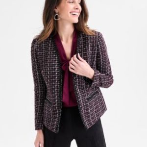Tweed Open-Front Jacket, Regular & Petite