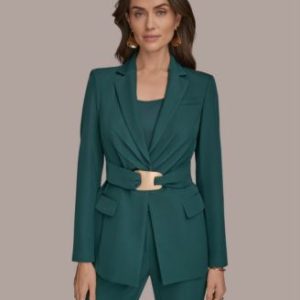 Women's Belted Hardware Jacket, Regular & Petite