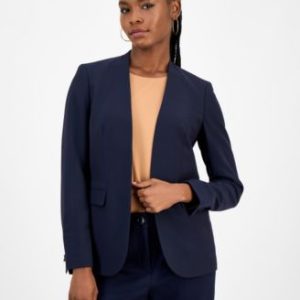 Women's Bi-Stretch Collarless Open-Front Blazer, Created for Mivy's