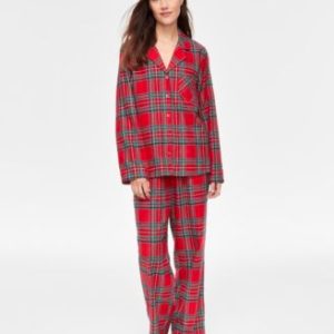 Women's Brinkley Plaid Notch Collar Matching Family Pajamas Set, Created for Mivy's