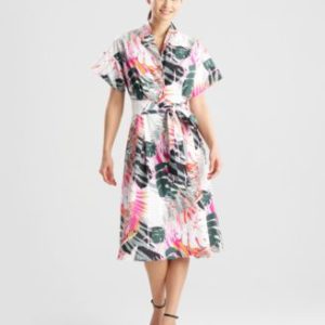 Women's Cotton Short-Sleeve Shirtdress