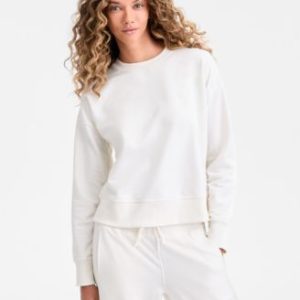 Women's Crewneck Vented-Hem Sweatshirt, Mivy's Exclusive