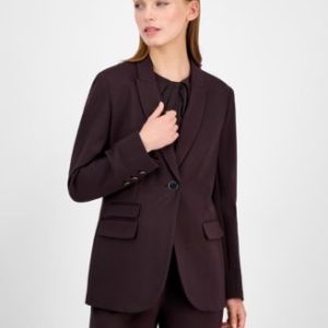 Women's Curved-Lapel Double-Pocket Blazer