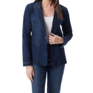 Women's Denim One-Button Blazer