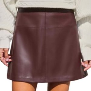 Women's Full Effect Brown Mini Skirt