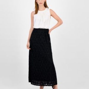 Women's Glitter Flared Maxi Skirt