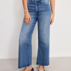 Women's Good Waist Palazzo Cropped Jeans, Regular & Plus Size