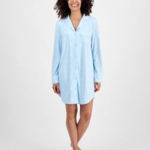 Women's Jersey Printed Long Sleeve Sleepshirt