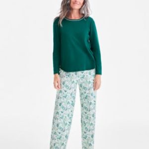 Women's Long-Sleeve Jersey Pajama Set