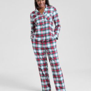 Women's Merry Plaid Cotton Pajama Set, Mivy's Exclusive