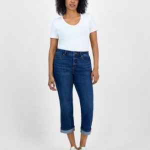 Women's Mid-Rise Curvy Capri Jeans, 2P-28W, Exclusively at Mivy's