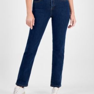 Women's Mid-Rise Straight-Leg Denim Jeans, Exclusively at Mivy's