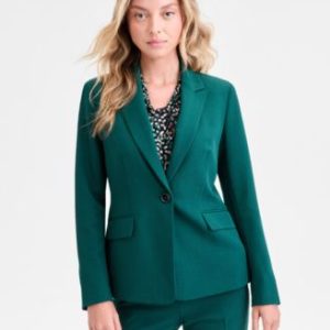 Women's One-Button Blazer, Regular & Petite