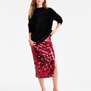 Women's Pailette Midi Skirt, Mivy's Exclusive