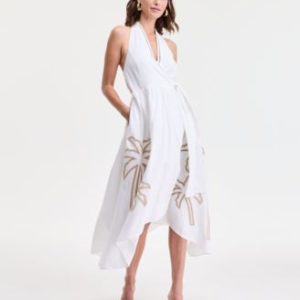 Women's Palm Eyelet Halter Dress, Exclusively at Mivy's
