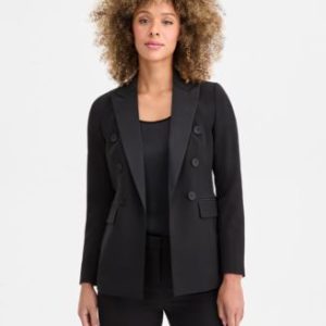 Women's Peak-Lapel Open-Front Blazer