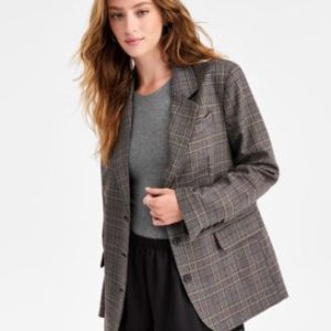 Women's Plaid Blazer, Mivy's Exclusive