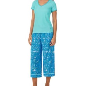 Women's Printed Cropped Pajama Set