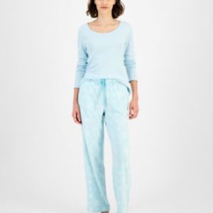 Women's Printed Fleece Pajama Pants, Created for Mivy's