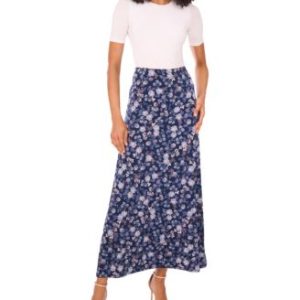 Women's Printed Pull-On Maxi Skirt