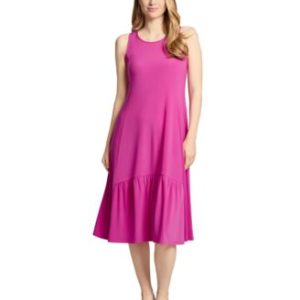 Women's Round-Neck Ruffle-Hem Tank Dress